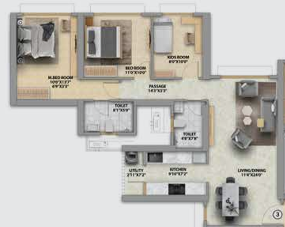 Floor Plan runwal bliss wing a Floor Plan Floor Plan