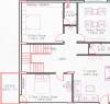 ornate Floor Plan Upper Level Duplex Plan