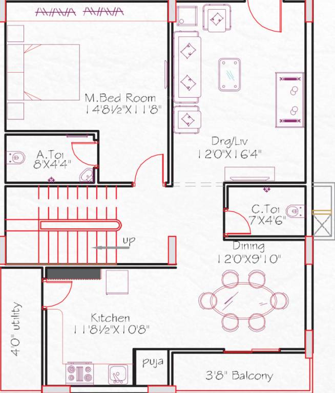  ornate Floor Plan Lower Level Duplex Plan