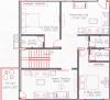 ornate Floor Plan Upper Level Duplex Plan
