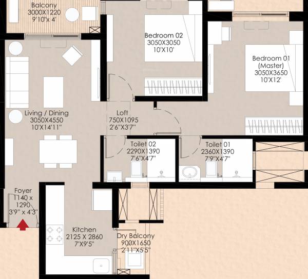 hillside-3 Floor Plan Floor Plan