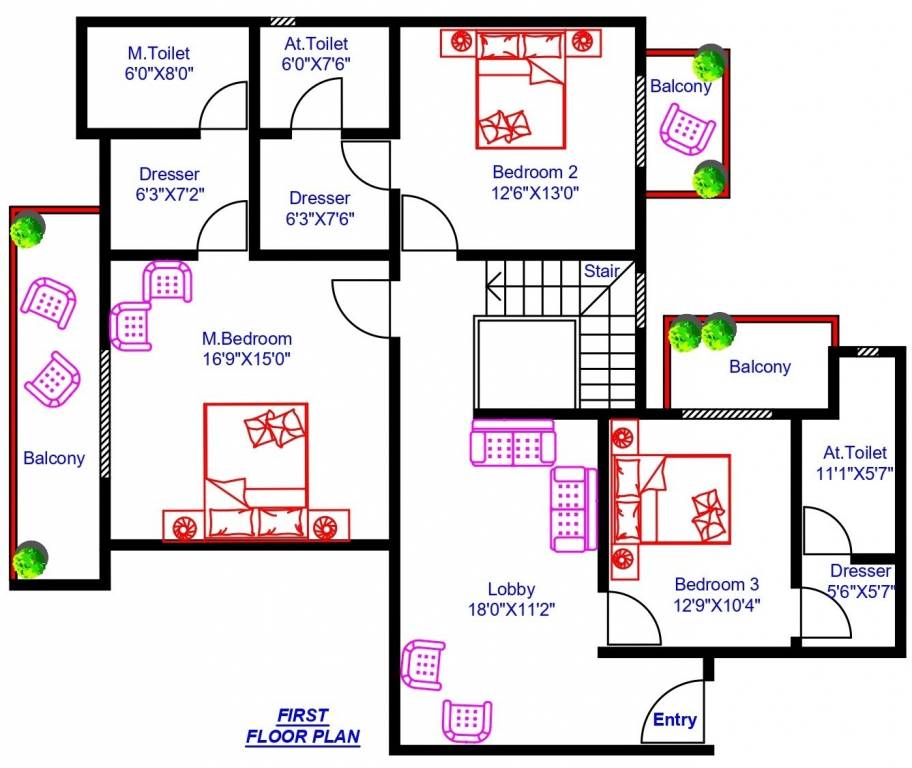 Upper Level Duplex Plan florence park Floor Plan Upper Level Duplex Plan
