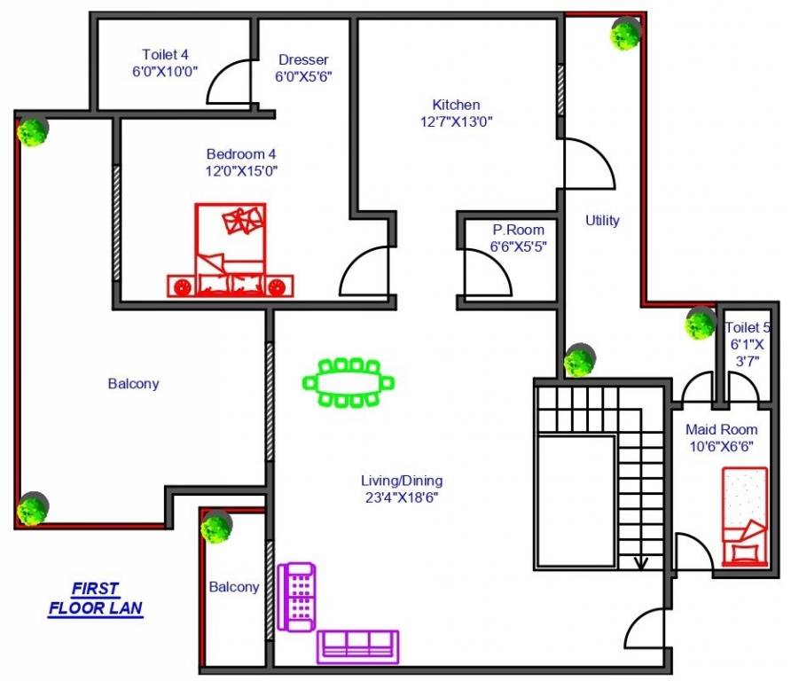 Upper Level Duplex Plan florence park Floor Plan Upper Level Duplex Plan