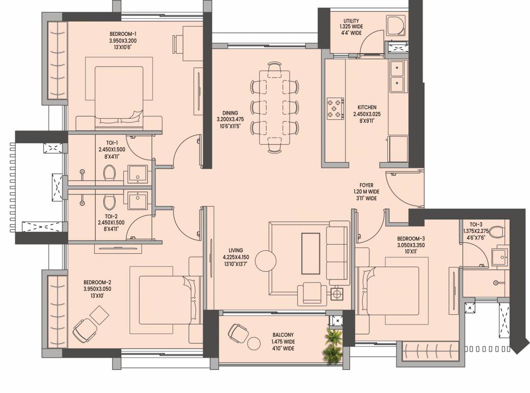 Floor Plan t11 raheja jade city Floor Plan Floor Plan