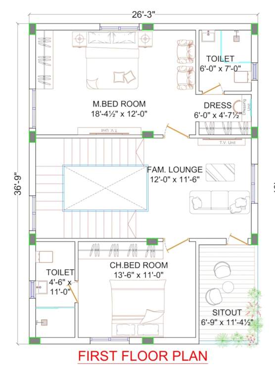  praveens serene Floor Plan First Floor Plan