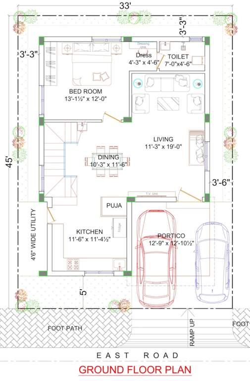  praveens serene Floor Plan Ground Floor Plan