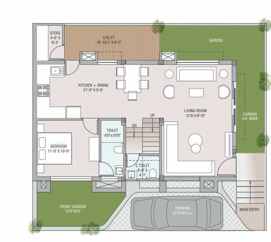  aurum villa Floor Plan Ground Floor Plan