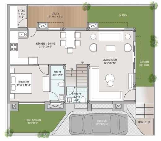  aurum villa Floor Plan Ground Floor Plan