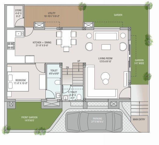  aurum villa Floor Plan Ground Floor Plan