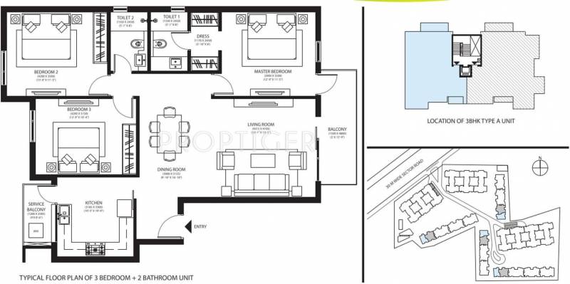 Ireo Rise (3BHK+2T (1,575 sq ft) 1575 sq ft)