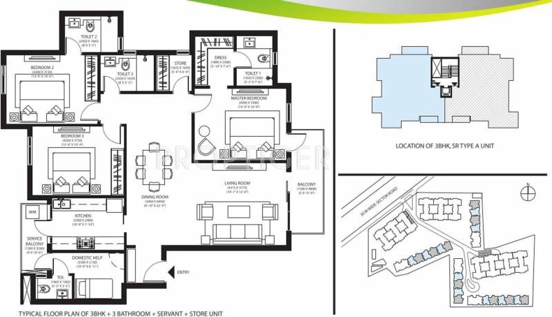 Ireo Rise (3BHK+3T (1,813 sq ft)   Servant Room 1813 sq ft)