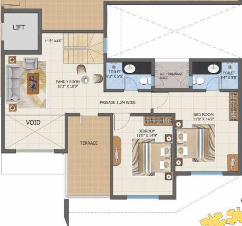  first city project Floor Plan Lower Level Duplex Plan