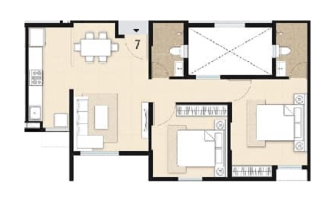Floor Plan happinest palghar 2 phase 2 Floor Plan Floor Plan
