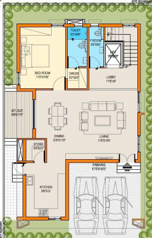 phoenix luxury park 2 Floor Plan Ground Floor Plan