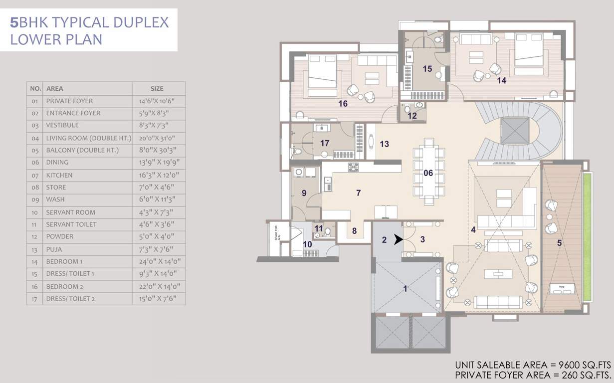  la marque Floor Plan Lower Level Duplex Plan