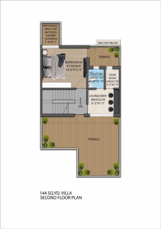 Second Floor Plan affordable plots Floor Plan Second Floor Plan