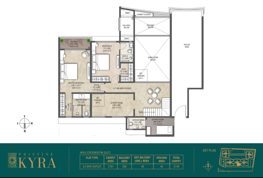Upper Level Duplex Plan kyra Floor Plan Upper Level Duplex Plan