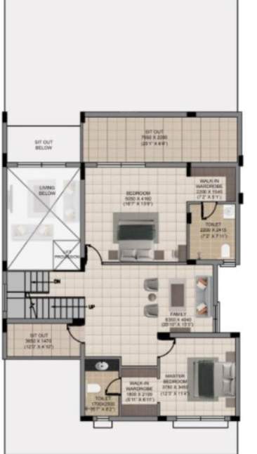  city ville Floor Plan Upper Level Floor