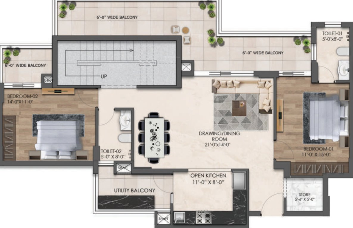  the lutyens Floor Plan Lower Level Penthouse Plan