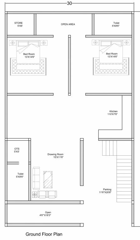  defence paradise lucknow Floor Plan Ground Floor Plan