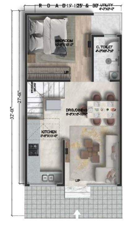  the kothi phase 2 Floor Plan Ground Floor Plan
