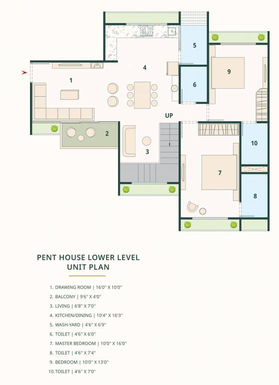  celestial garden living Floor Plan Lower Level Penthouse Plan