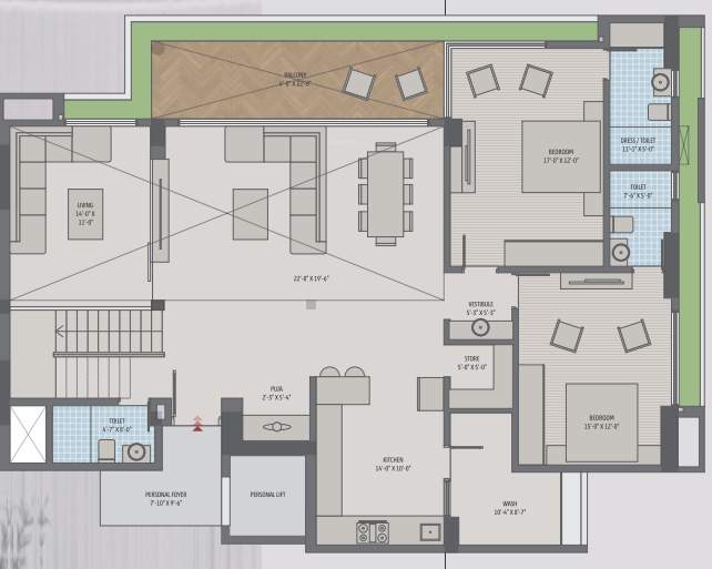  anantara imperial Floor Plan Lower Level Penthouse Plan