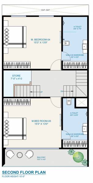  dhanushiv-bunglow Floor Plan Second Floor Plan