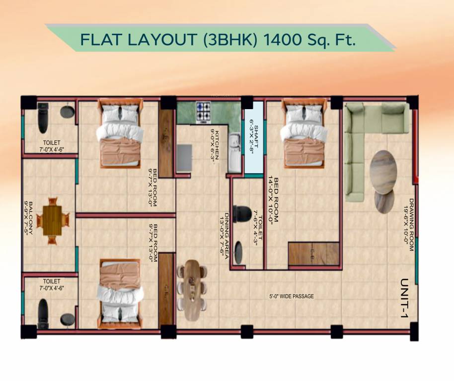  hindustan apartment Floor Plan Floor Plan