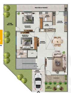 sagar sunrise bungalows Floor Plan Ground Floor Plan