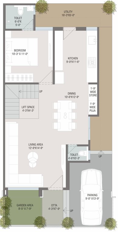  shree aarna villa Floor Plan Ground Floor Plan