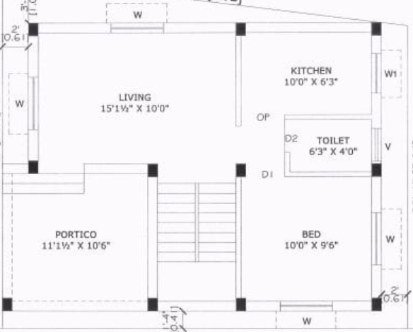 bhavani villa Floor Plan Ground Floor Plan