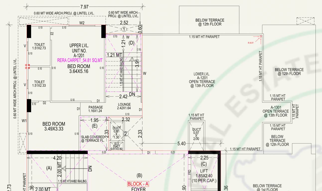  link in heights Floor Plan Lower Level Duplex Plan