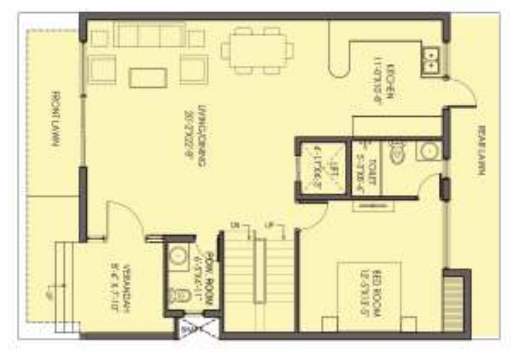 the hemisphere phase 1 golf villas Floor Plan Ground Floor Plan