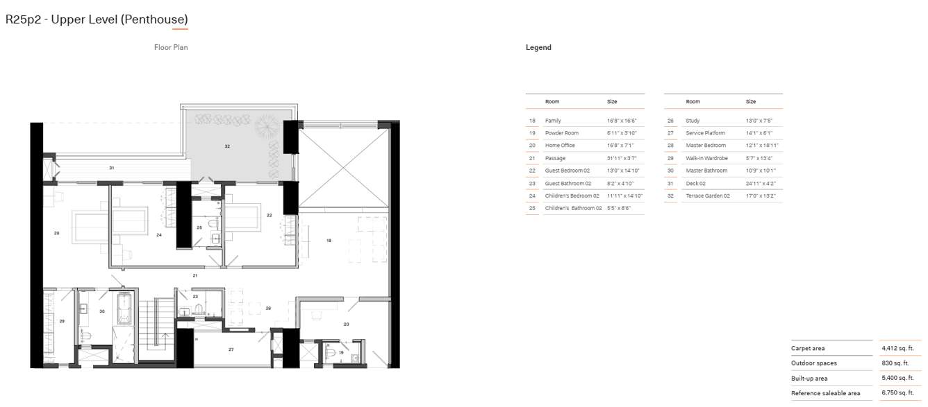  pursuit of a radical rhapsody  Floor Plan Upper Level Penthouse Plan