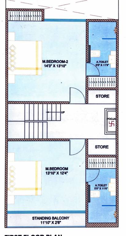 dhanush villa Floor Plan First Floor Plan