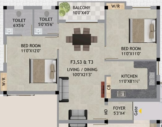  sai-lakshmi-flats Floor Plan Floor Plan