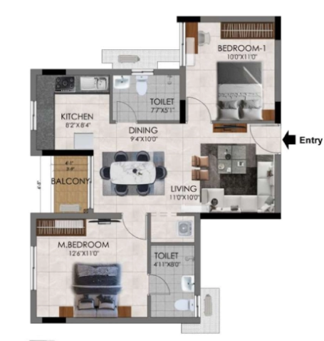 Floor Plan udyana at tvs emerald aaranya Floor Plan Floor Plan