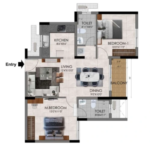 Floor Plan udyana at tvs emerald aaranya Floor Plan Floor Plan