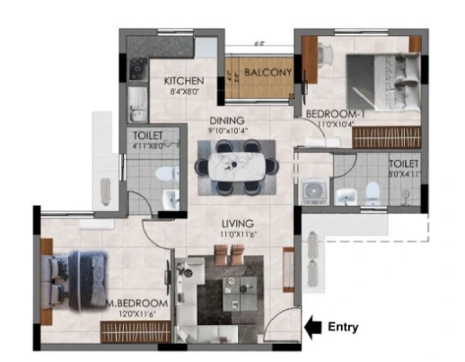 Floor Plan udyana at tvs emerald aaranya Floor Plan Floor Plan