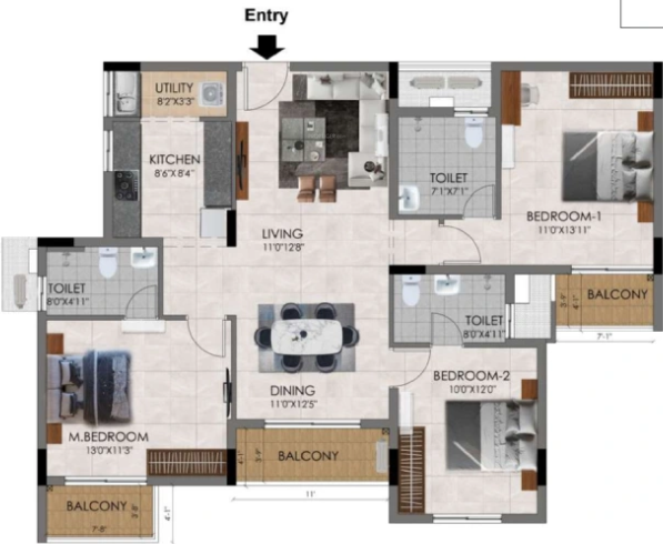 Floor Plan udyana at tvs emerald aaranya Floor Plan Floor Plan