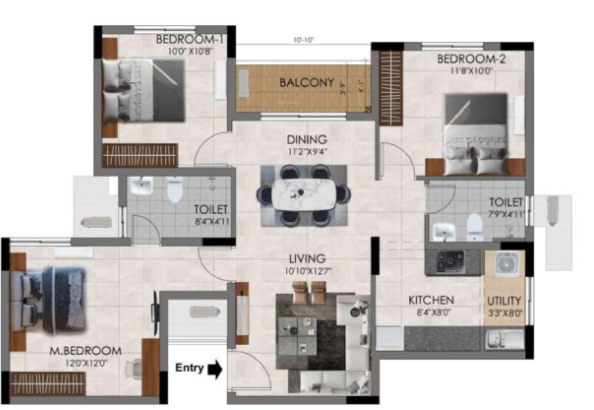 Floor Plan udyana at tvs emerald aaranya Floor Plan Floor Plan