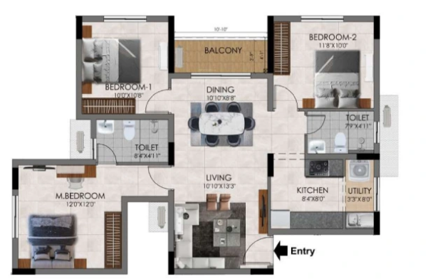 Floor Plan udyana at tvs emerald aaranya Floor Plan Floor Plan