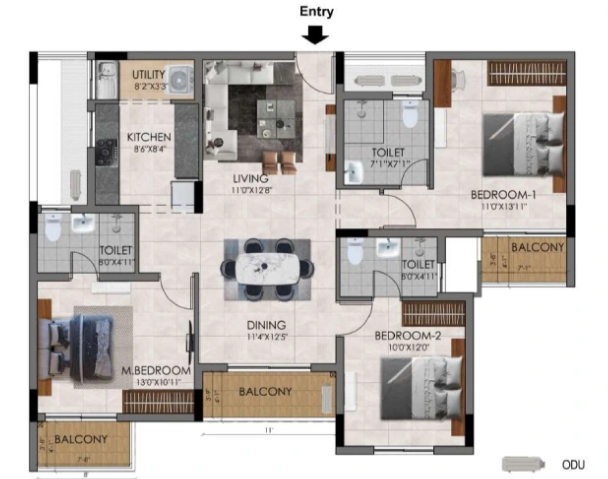 Floor Plan udyana at tvs emerald aaranya Floor Plan Floor Plan