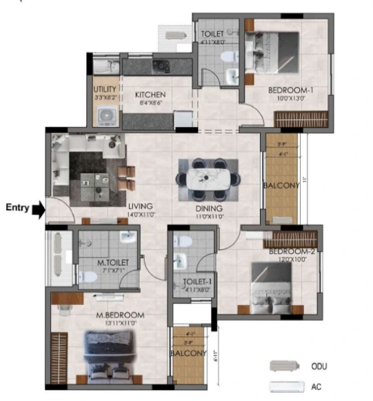 Floor Plan udyana at tvs emerald aaranya Floor Plan Floor Plan