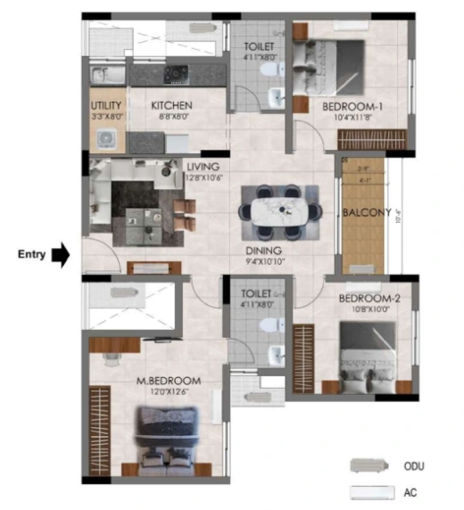 Floor Plan udyana at tvs emerald aaranya Floor Plan Floor Plan
