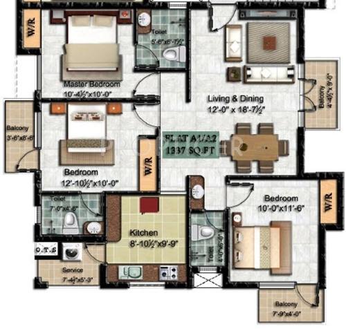 JBM Myst (3BHK+3T (1,337 sq ft) 1337 sq ft) JBM Myst (3BHK+3T (1,337 sq ft) 1337 sq ft)
