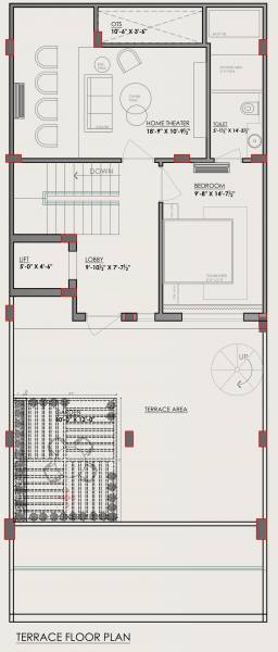  villa Floor Plan Terrace Floor Plan