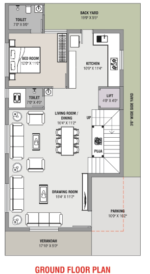  residency Floor Plan Ground Floor Plan