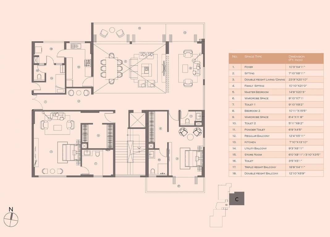  visaaya Floor Plan Lower Level Duplex Plan